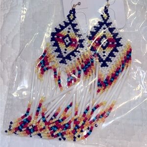 Multicolor beaded earrings - new